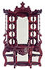 Dollhouse Miniature Victorian Etagere, Mahogany