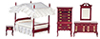 Canopy Bedroom Set, 5 Pc, Mahogany