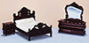 Dollhouse Miniature Bedroom Set, 3 pc, Fancy