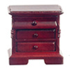 Dollhouse Miniature3-Drawer Nightstand, Mahogany