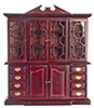 Dollhouse Miniature China Closet, Mahogany