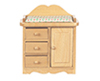 Dollhouse Miniature Changing Table, Oak