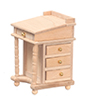 Dollhouse Miniature Empire Desk, Unfinished