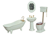 Bath Set, 4 pc., White