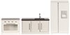 Dollhouse Miniature Appliance Set, White, 3Pc