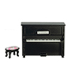 Upright Piano/Bench/Black