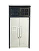 Refrigerator with Cabinet, Black