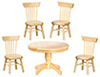 Kitchen Table and Chairs, Oak, 5 pc.