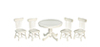 Kitchen Table and Chairs, White, 5 pc.