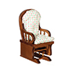 Dollhouse Miniature Glider Rocker, Walnut