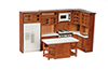 Dollhouse Miniature Kitchen Set, 8 pc, Walnut