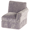 Dollhouse Miniature Sectional Sofa, Arm On Left