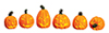 Halloween Pumpkins, 6pc