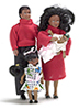 Dollhouse Miniature Modern Black Family/4