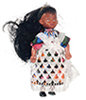 Dollhouse Miniature Victorian Girl, Black