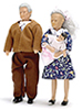 Dollhouse Miniature Grandparents with Baby/3