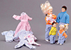 Dollhouse Miniature Family Gift Set