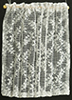 Dollhouse Miniature Curtains: Flowered Lace Sheer, White