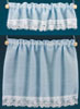 Dollhouse Miniature Curtains: Cottage Set, Blue