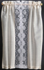 Dollhouse Miniature Curtains: Champagne, White Lace