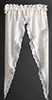 Dollhouse Miniature Curtains: Tiffany Ruffle, Ecru