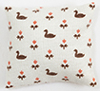 Pillow: White with Brown Ducks