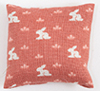 Pillow: Mauve with White Bunny