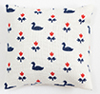 Pillow: White with Navy Blue Ducks