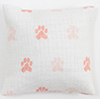 Pillow: White with Pink Paw Prints
