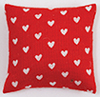 Pillow: Red with White Hearts