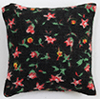 Pillow: Black with Pink Flowers