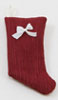 Stocking, Cranberry With White Bow