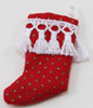 Stocking, Red With Gold Dots