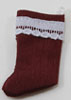 Stocking, Burgundy with White Lace