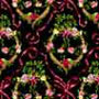 Dollhouse Miniature Wallpaper: Victoria, Black