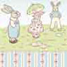 Dollhouse Miniature Wallpaper: Bunny Parade