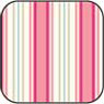 Dollhouse Miniature Cotton Fabric: Cherry Stripe