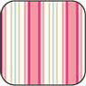 Dollhouse Miniature Cotton Fabric: Cherry Stripe