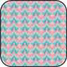 Dollhouse Miniature Cotton Fabric: Bargello Raspberry