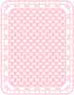 Dollhouse Miniature Floor cloth: Pink Bows