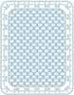 Dollhouse Miniature Floor cloth: Blue Bows