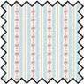 Dollhouse Miniature Silk Fabric: Bunny Stripe