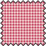 Dollhouse Miniature Silk Fabric: French Check Red