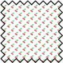 Dollhouse Miniature Silk Fabric: Cherries