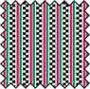Dollhouse Miniature Silk Fabric: Cookie Jar Stripe