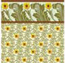 Dollhouse Miniature 1/2In Scale Wallpaper: Sunflower