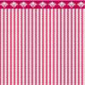 Dollhouse Miniature 1/2In Scale Wallpaper: Ticking, Red