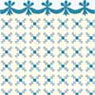 Dollhouse Miniature 1/2In Scale Wallpaper: Stencil, Blue