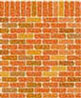 Dollhouse Miniature 1/2In Scale Wallpaper: Red Brick