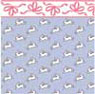 Dollhouse Miniature 1/2In Scale Wallpaper: Bunny Hop, Blue